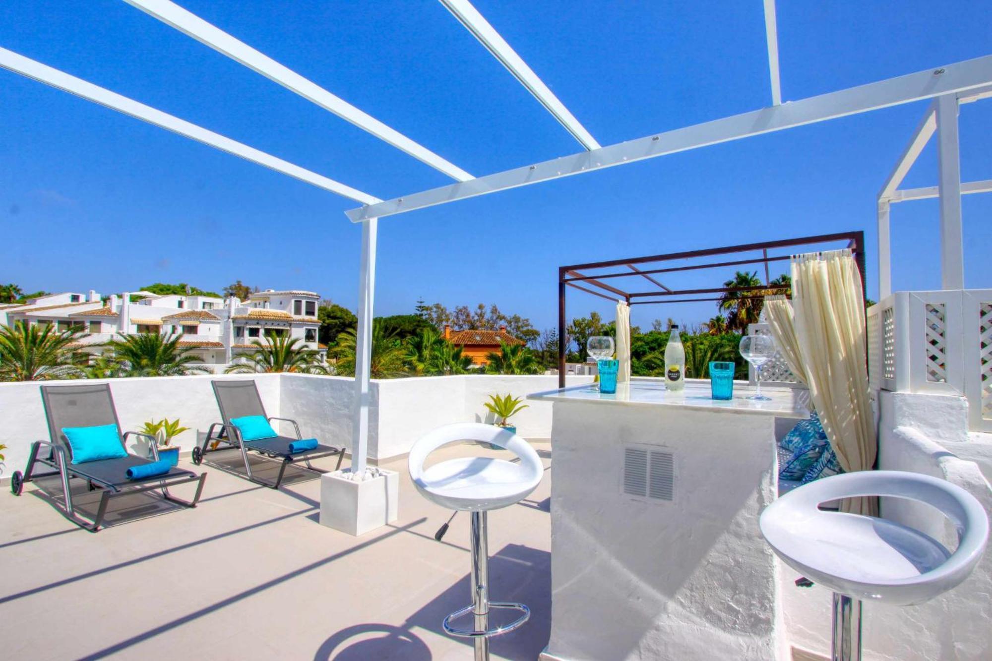 1108 Beachfront 2 With Roofterrace 80mtrgt 3 Pools Marbellac